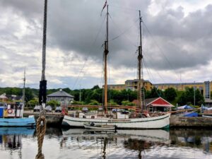 Mariager Havn. Udflugt med Svanen med Danmarks Veteraner Kronjylland