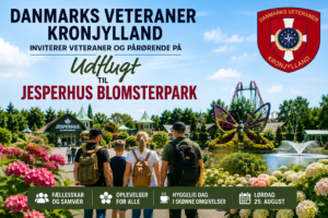 Danmarks Veteraner Kronjylland inviterer veteraner og pårørende på udflugt med en dags ophold i Jesperhus Blomsterpark lørdag den 29. august.
